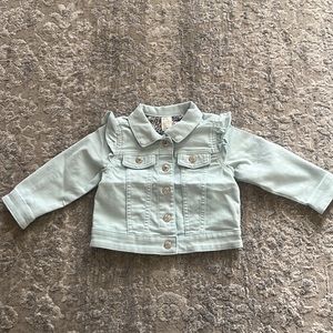 Baby Girl H&M Light Blue Ruffle Denim Jacket